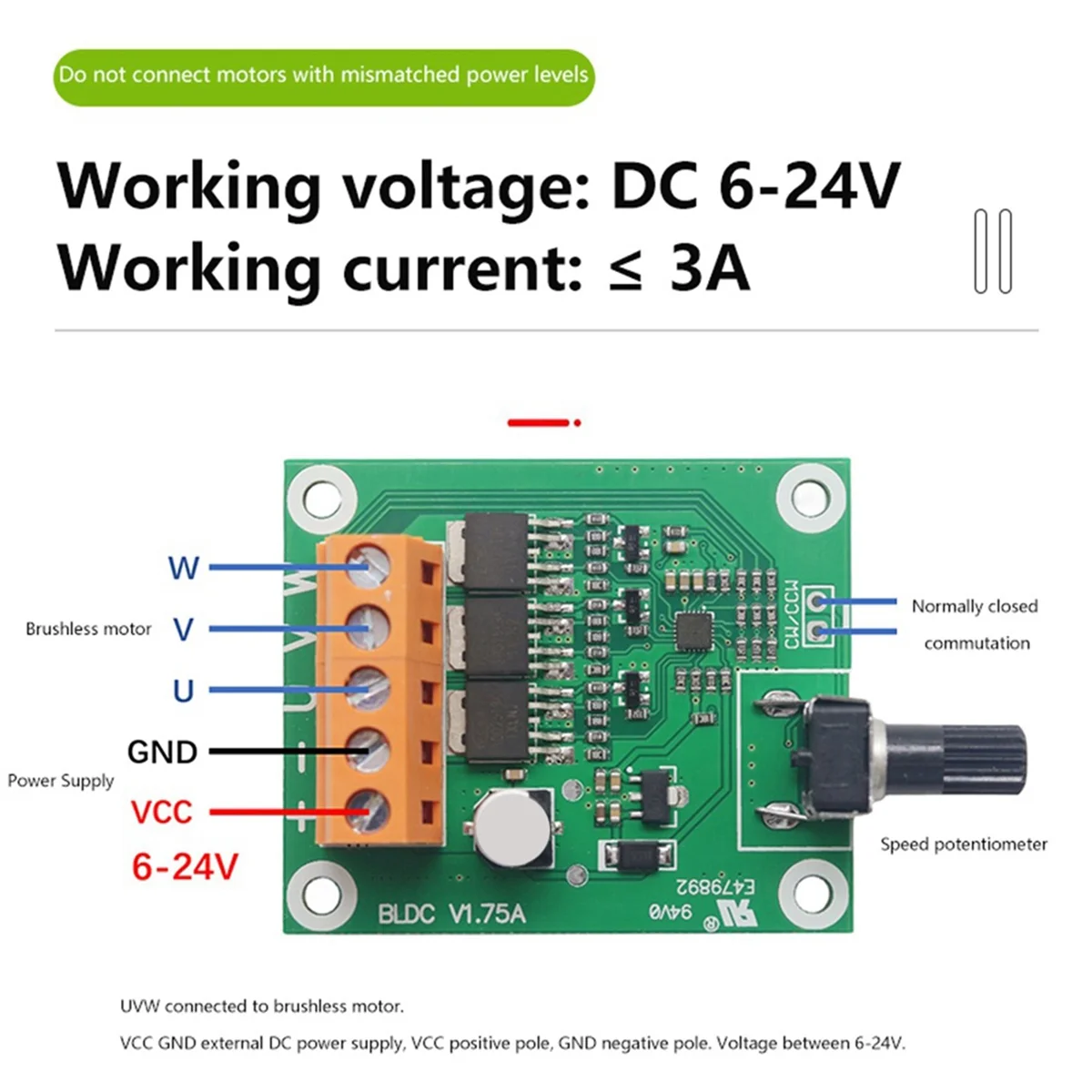 New Brushless DC Motor Driver Controller Board 6V 12V 24V CD Drive Fan Motor Governor DIY Motor Controller Accessories