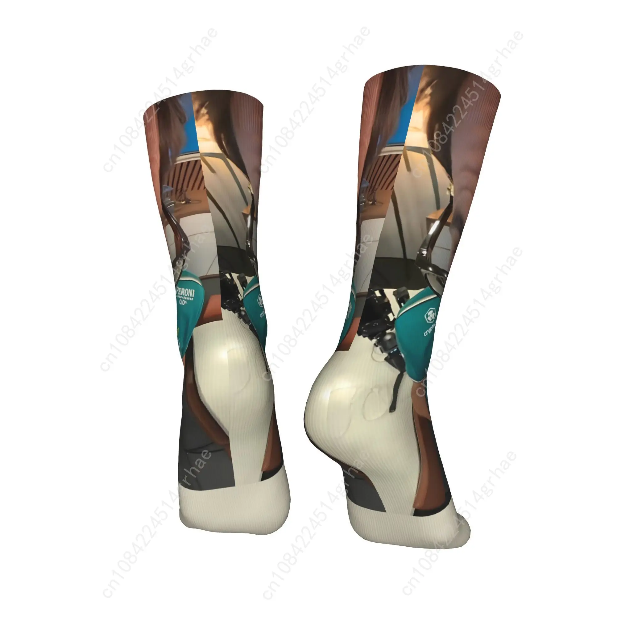 Fernandos Alonsos chaussettes de course Harajuku bas automne anti-dérapant unisexe hommes chaussettes conception douce chaussettes de sport de plein air