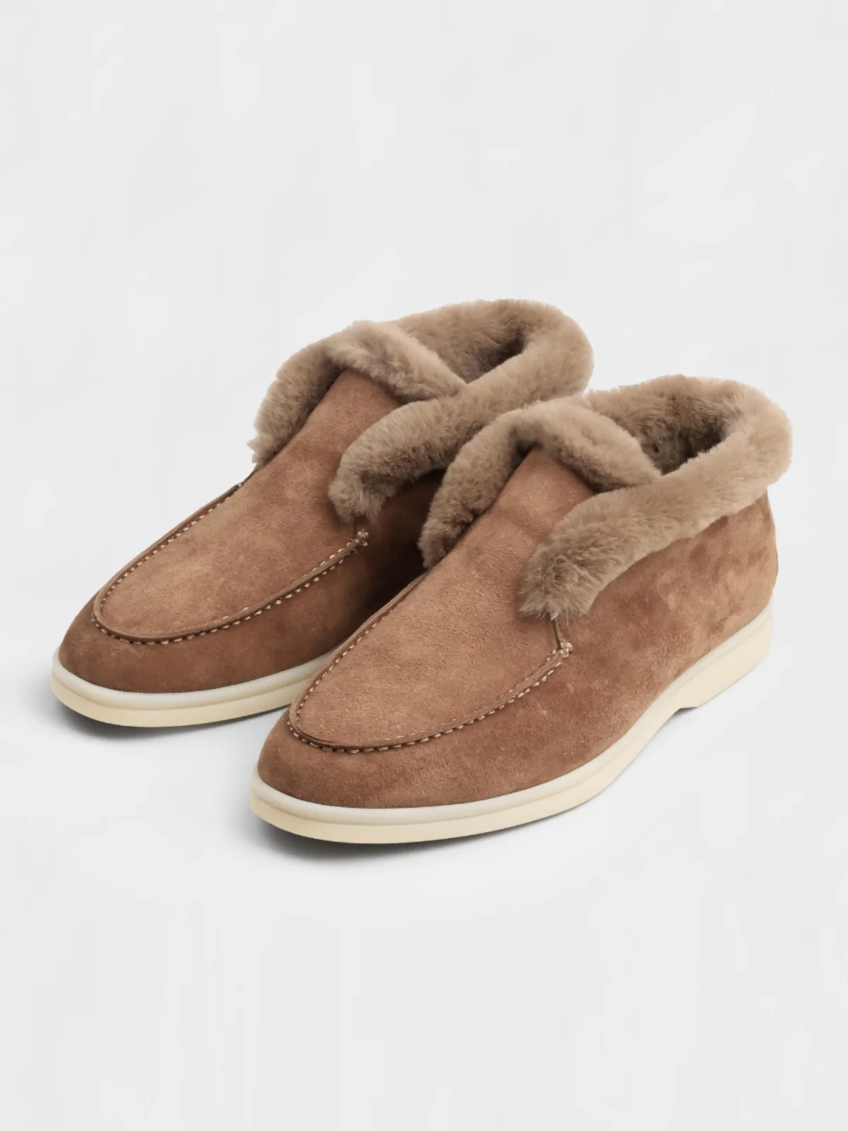 

RuienCoLP High-Top Comfortable Rubber Bot Rabbit Fur Loers Warm And Easy to Wear eep Nubu Winter Boots