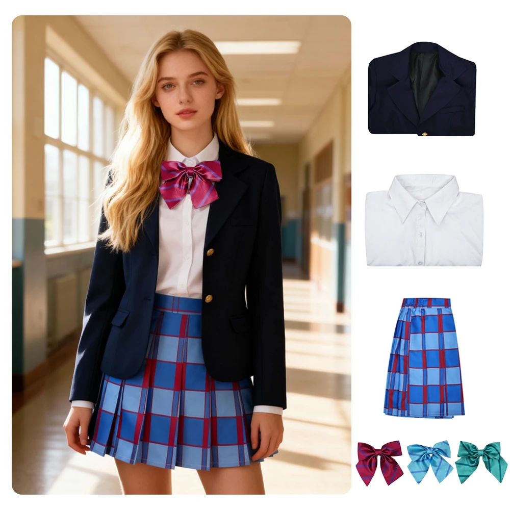 

Honoka Kousaka Uniform Anime Cosplay Costume Adult Role Play Daily Cute JK Style Comic Con Anime Expo Campus Theme Party Outfits