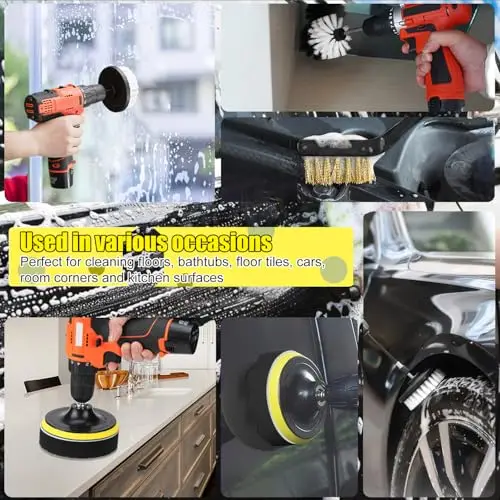 

UNTIOR набор насадок для электрической дрели, щетка-скруббер, автомобильный полировщик, набор для чистки кухни, ванной комнаты, инструменты для чистки