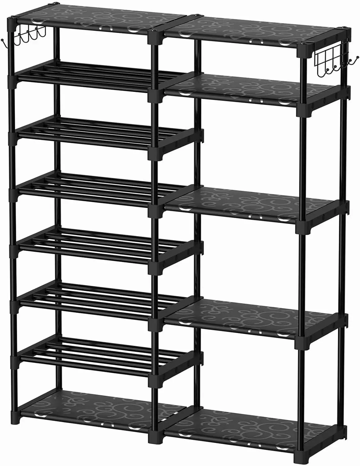 

8-Tier Shoe Rack Storage Organizer 25-28 Pairs Shoes and Boots Shelf Organizer Removable & Dust Large Shoe Rack