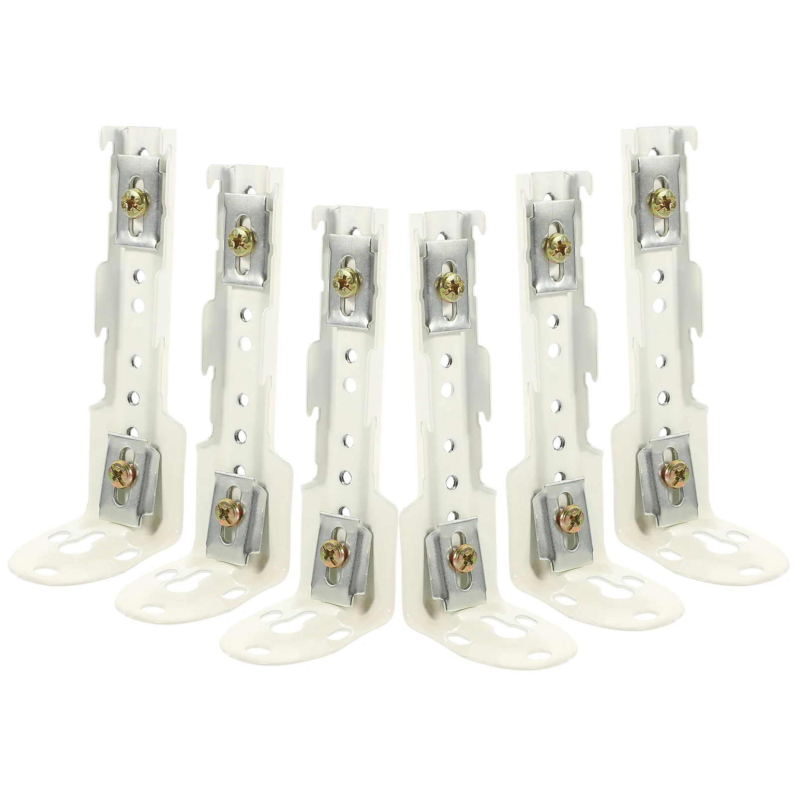 

6pcs Curtain Track Bracket Wall Mount Drapery Hardware Mounting Brackets Channel Home Office Store Hotel Decoration Metal