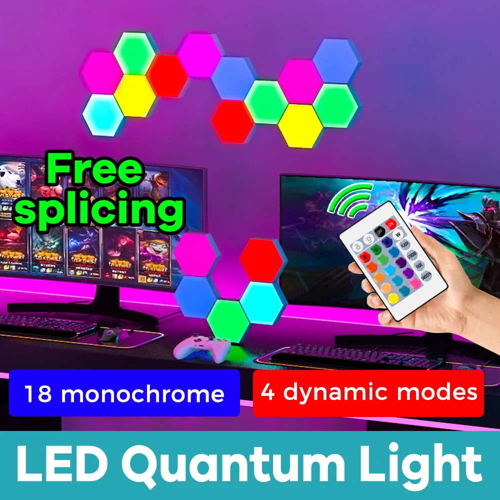 

Квантовая USB-лампа с сенсорным управлением и дистанционным управлением, 4 режима