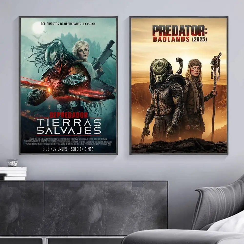 ملصق فيلم Predator Badlands ملصق فني ذاتي اللصق مقاوم للماء ملصق ورق مقهى بار ديكور جدران الغرفة