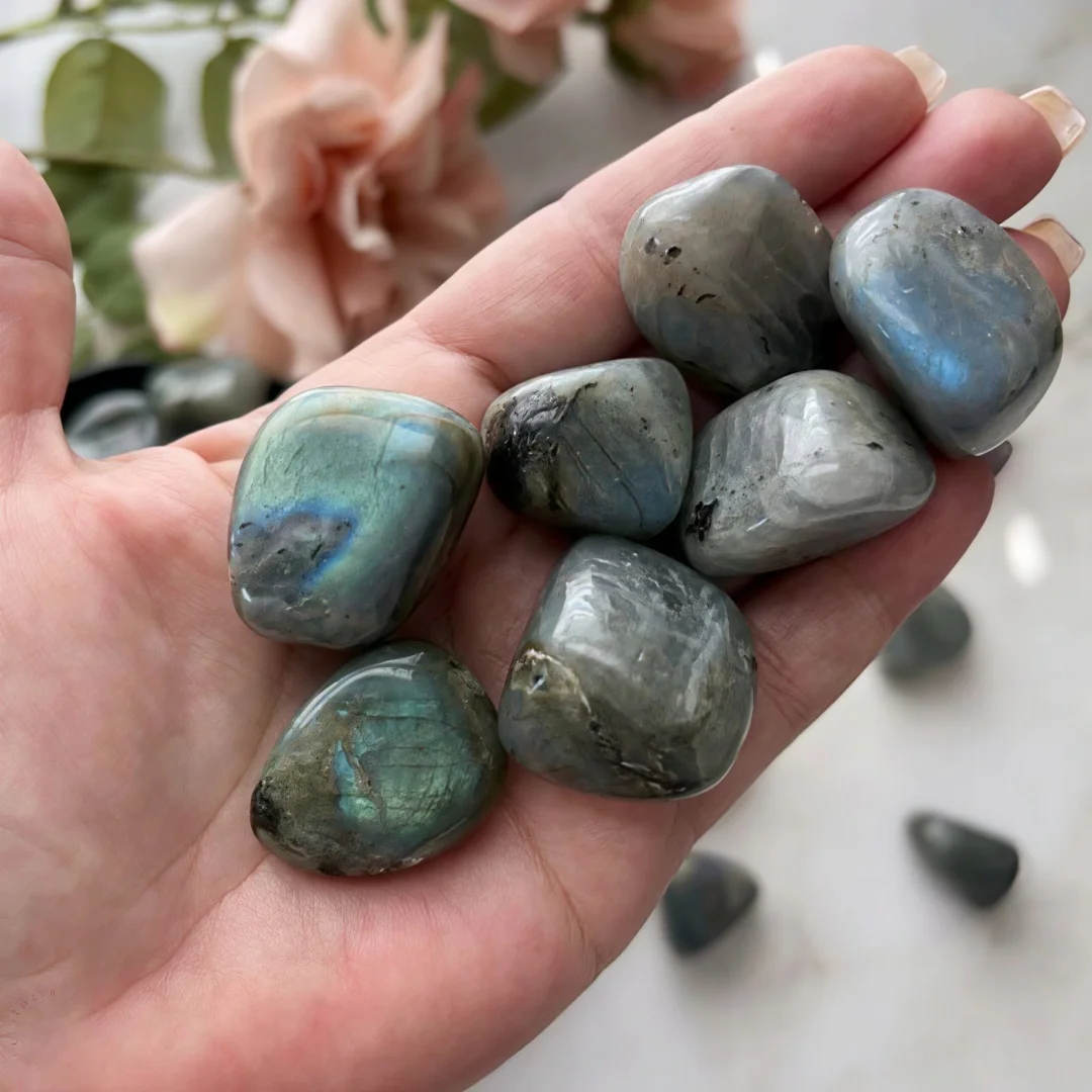 High Quality Labradorite Tumbled Stone Natural Polished Irregular Rocks Spiritual Meditation Healing Crystal Bulk