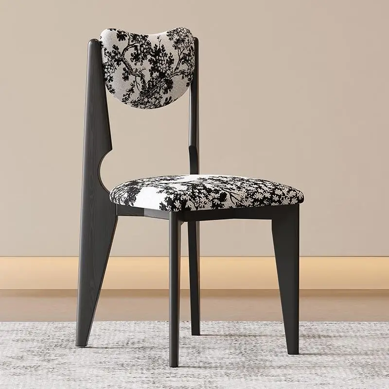 

Retro Solid Wood Dining Chair Home Walnut Dining Room Back Stool Desk Hotel High-end Chair