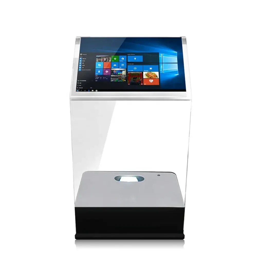 Ethereal All-in-one Machine Podium for Business 7 Inch Transparent Touch Screen Oem 9 Inch Transparent