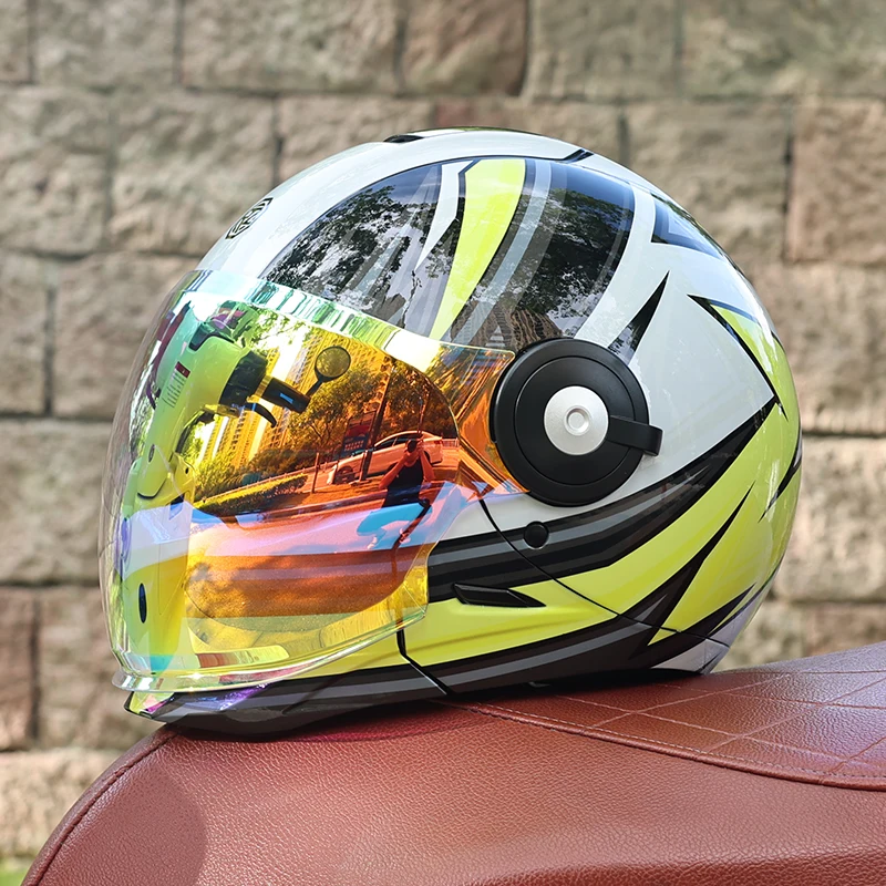 

Street Fighter Combination Helmet Motorcycle Helmet Men's and Women's Full Helmet Dual Lens Four Seasons Bluetooth Slot
