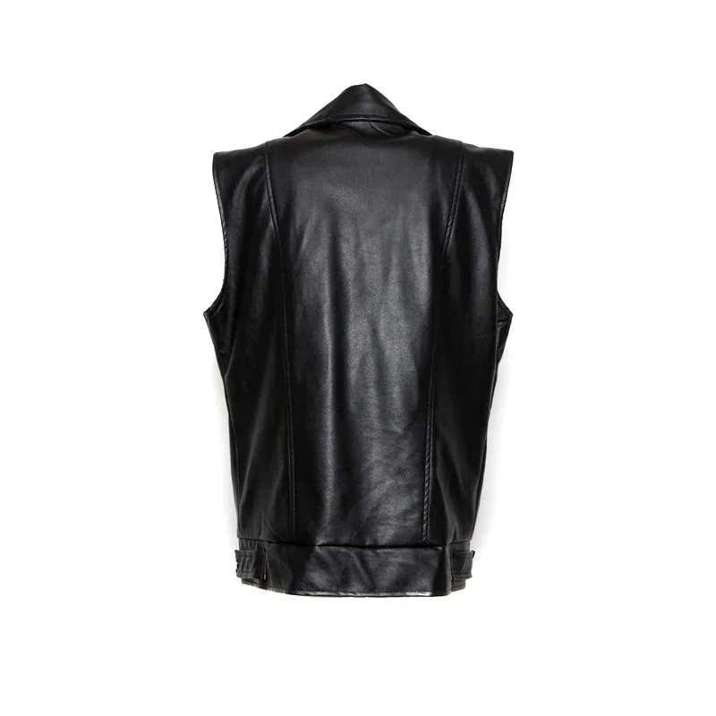 Woman Faux PU Leather Waistcoat Female Motorcycle Vest Coat Ladies Warm Autumn Sleeveless Leather Jacket Solid Vest Femme G289