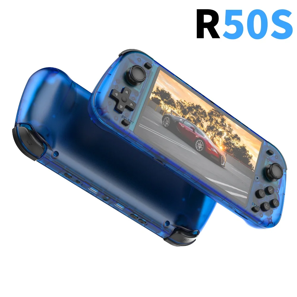 

New R50S Retro Handheld Video Game Console 5.1Inch IPS Screen Portable Pocket Video Player 4200mAh Support WiFi PSP PS1
