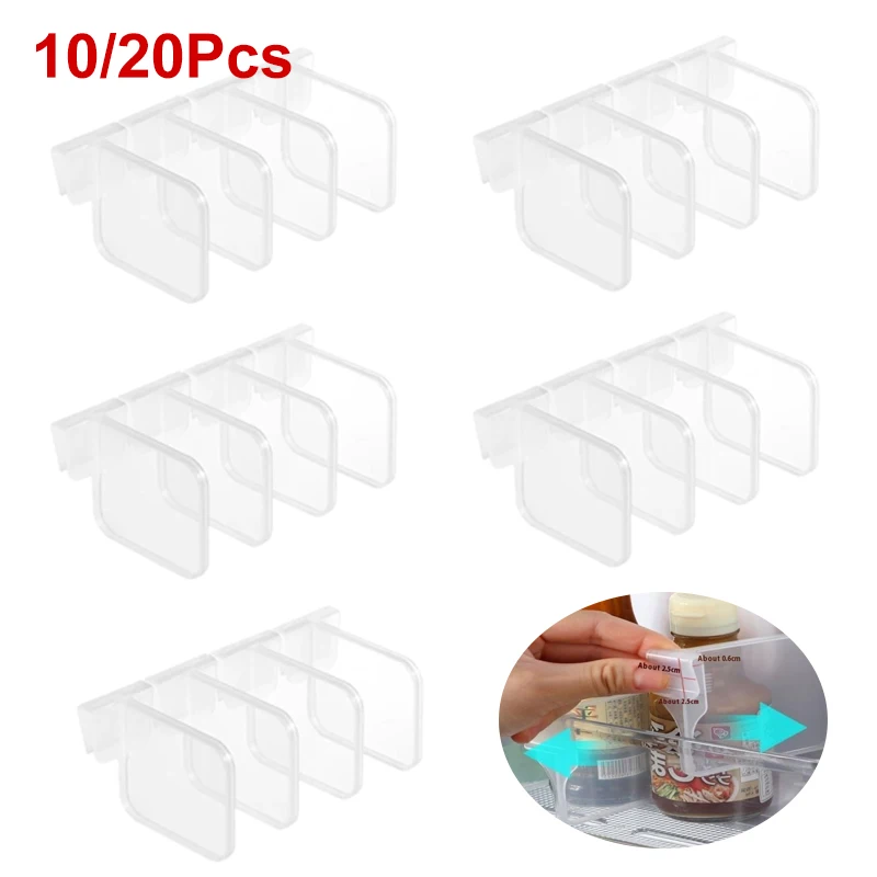 10/20PCS Kühlschrank Küche Organizer Regal Lagerung Teiler Für Eier Flaschen Artikel Organizer