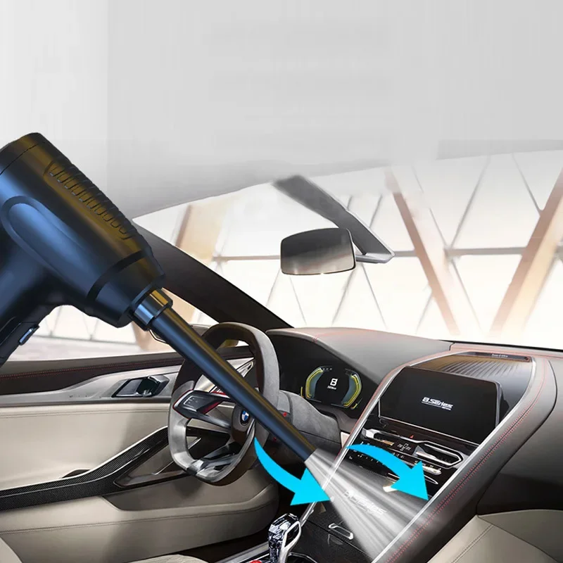 EAFC-aspiradora de coche, soplador de polvo USB inalámbrico de mano, potente pistola de aire recargable para PC, plumero de limpieza del hogar y el coche
