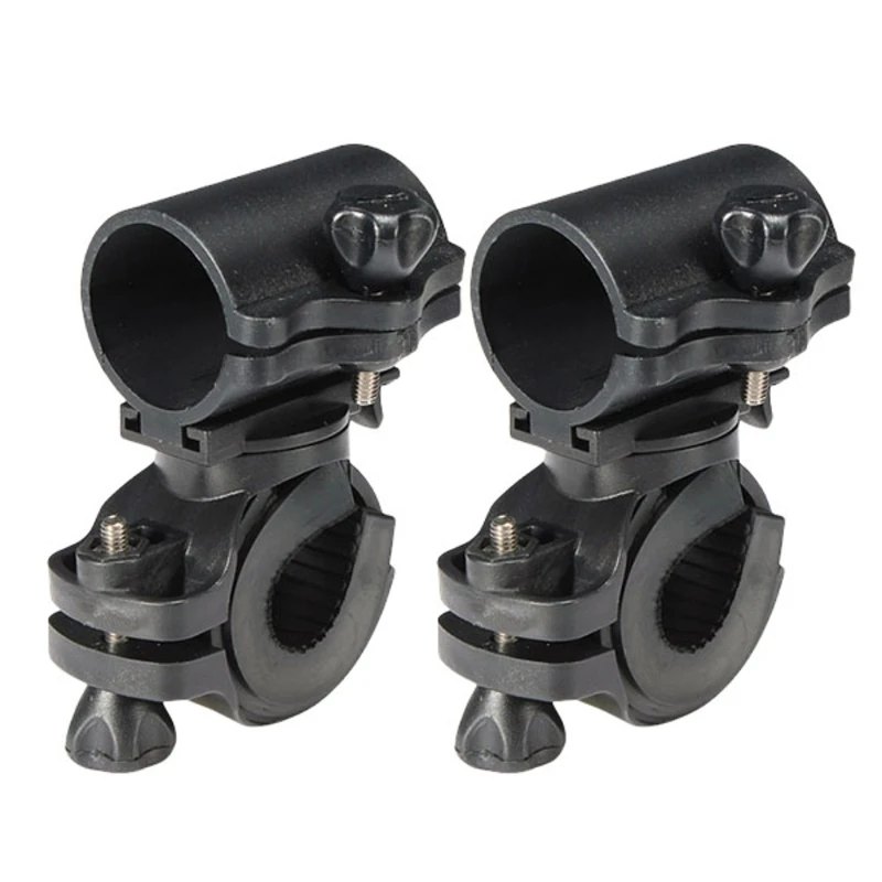 

2Pcs 360 Degree Rotating Bicycles Handlebars Mount Flashlight Torches Mount Clamp Universals Headlight Holder Clip