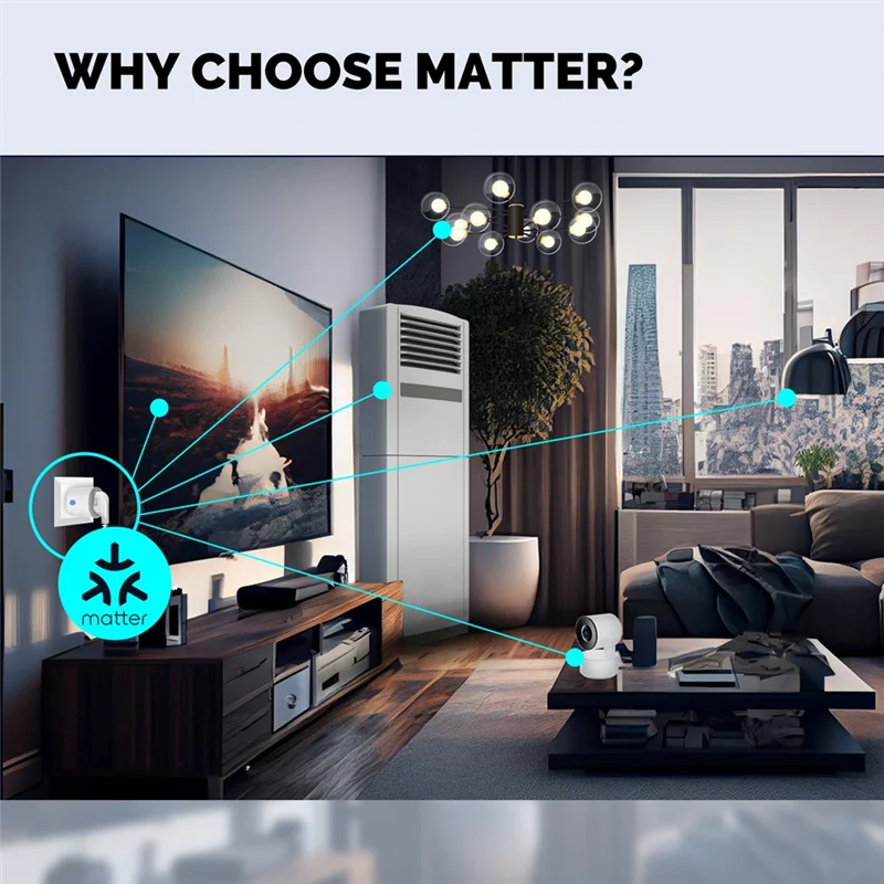 2 шт., умная розетка Matter Wi-Fi с функцией монитора энергии, работающая с для Homekit Google Home Alexa, белая вилка ABS EU