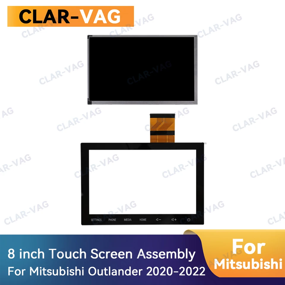 Touch Screen LCD Montagem para Mitsubishi Outlander 2020-2022 Rádio, Leitor de DVD, Navegação GPS, 8740A130, 8740A103, 8