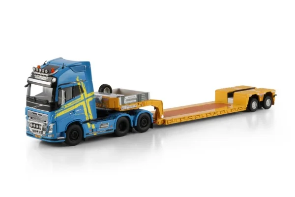 

Diecast Model WSI 1:50 Scale VO/VO XL 6X2 Axle Tractor,Low Board Transport Truck Trailer Vehicle Alloy Model 01-4586