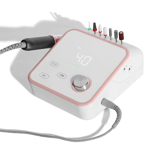 Brushless nail drill 40000RPM high power Manicure Tool touch sensing foot pedal Nail gel removing drill