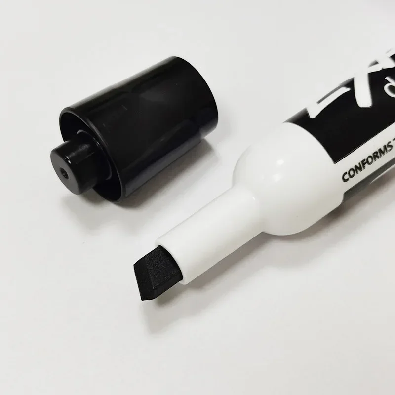 12 قطعة من أقلام التحديد الجافة منخفضة الرائحة من شاربي EXPO، زيت الحبر الأسود، علامات الكتابة البيضاء، طرف الإزميل - عبوة من 12 قطعة #5