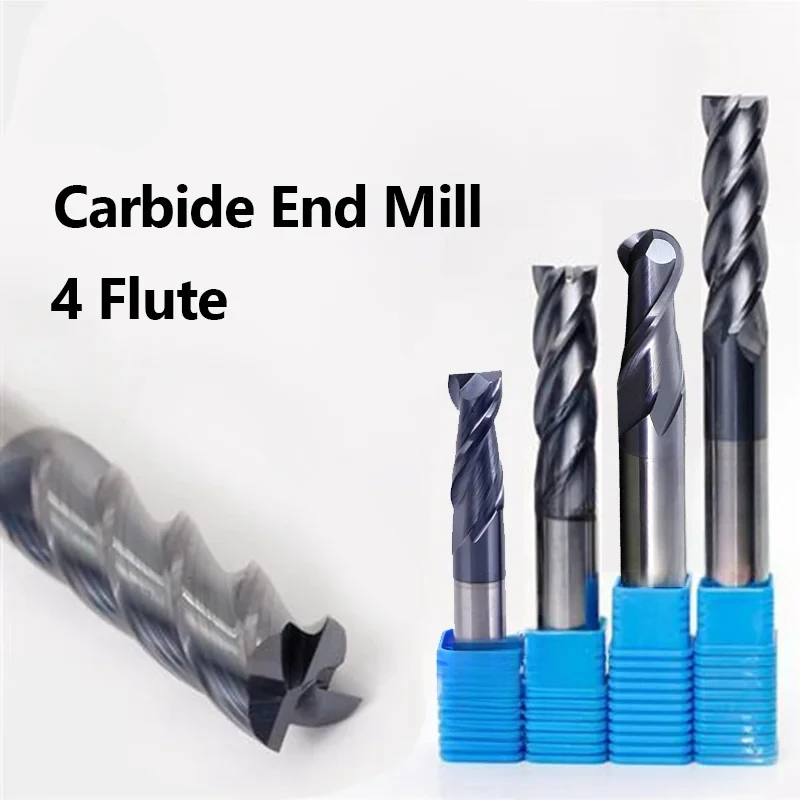 

Carbide Endmill Milling Tools Ball End Mill 2 Flute 4 Flute Tungsten Steel Milling Cutter Metal Cutter 6mm 8mm 10mm 12mm 14mm 16