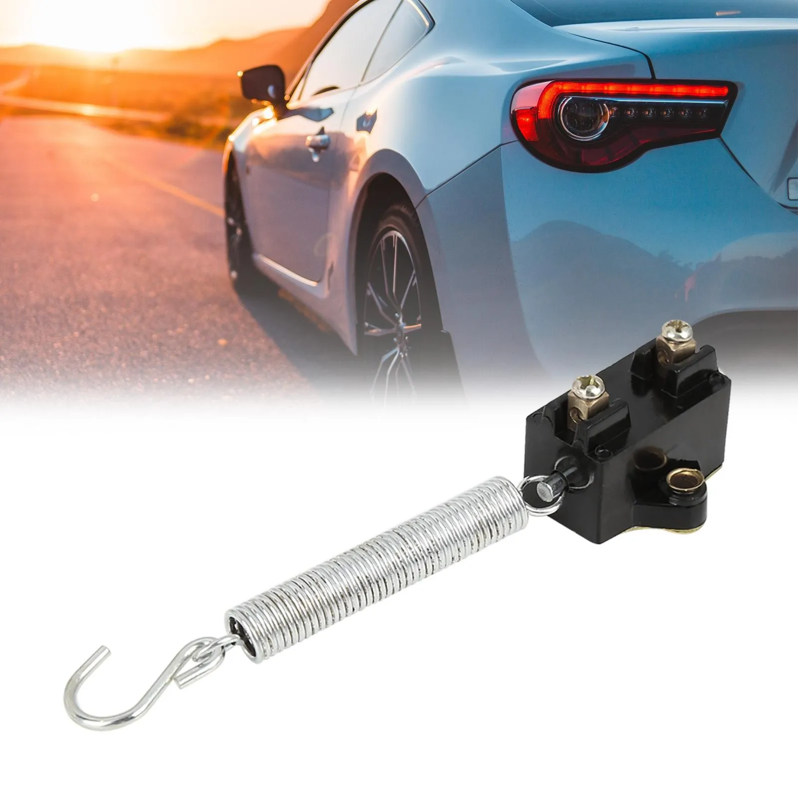 Universal DC 12V Car Brake Light Switch Spring Hook Normally Open Pull to Make