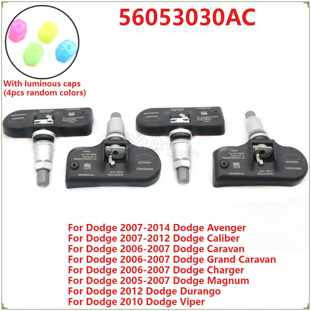 

Tire Pressure Monitor Sensor For Chrysler 200 300 Pacifica For Dodge Avenger Caliber Jeep Commander Compass 315MHz 56053030AC