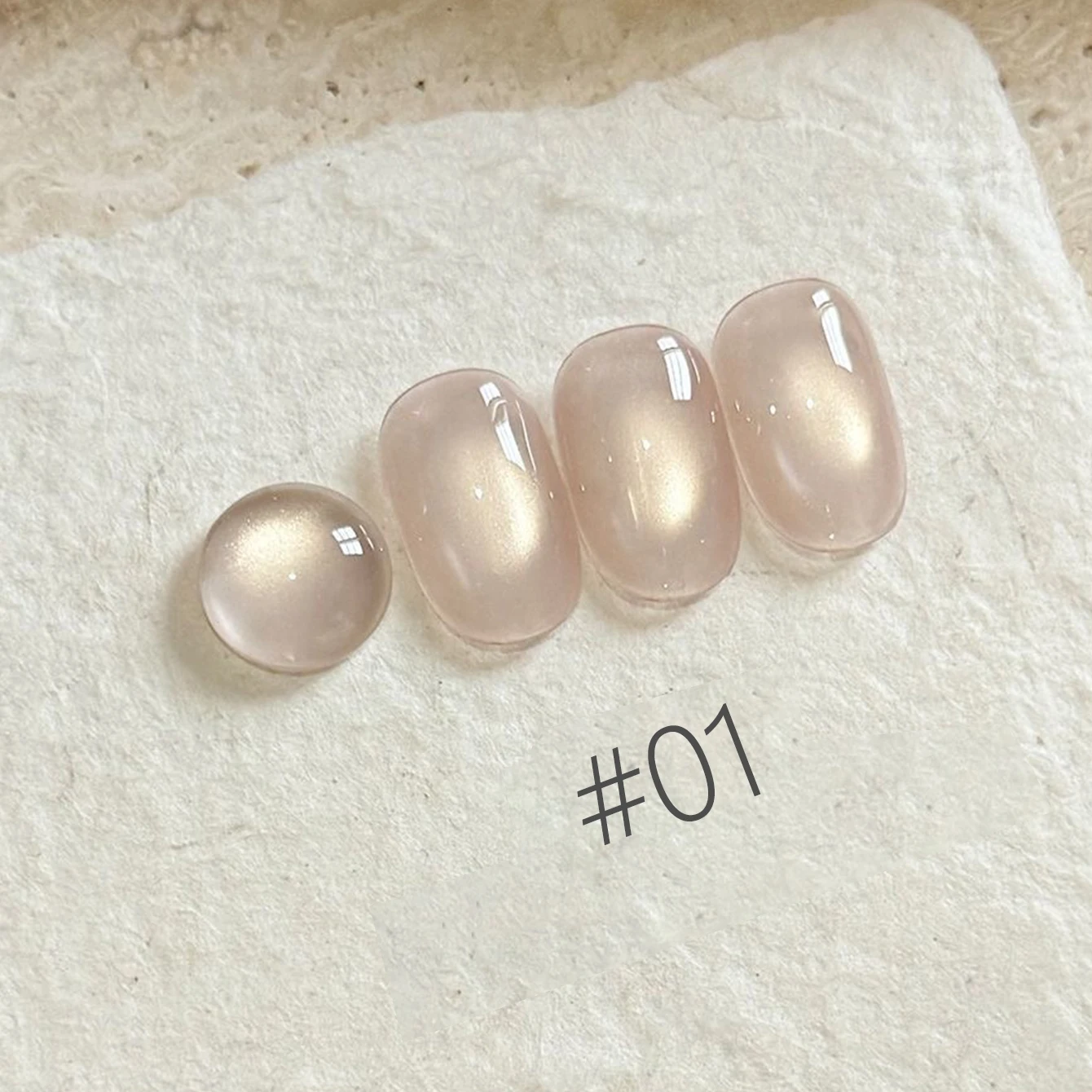 10ML 1-16PCS Pink Nails Moonlight Nude Ballet Magnet Glass Bead Cat Eye Nail Polish Gel Clear Nails Cute Nails French Tip Nails