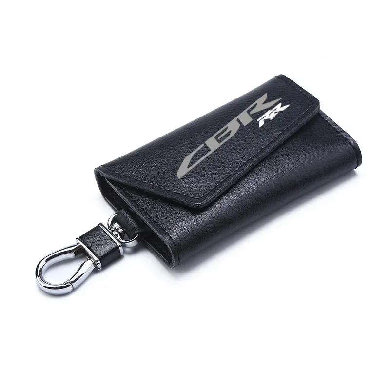 3D cowhide Key key case Holder Chain Collection Keychain for CBR600RR 1000 400 929 954 900 250 RR Motorcycle Badge Keyring