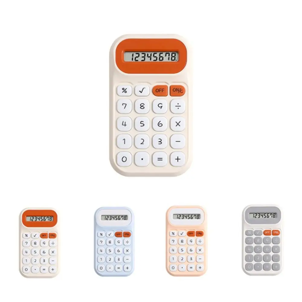 

8 Digits Cute Calculator Large Screen Durable Arithmetic Calculator Anti-fall Mechanical Keyboard Mini Pocket Calculator