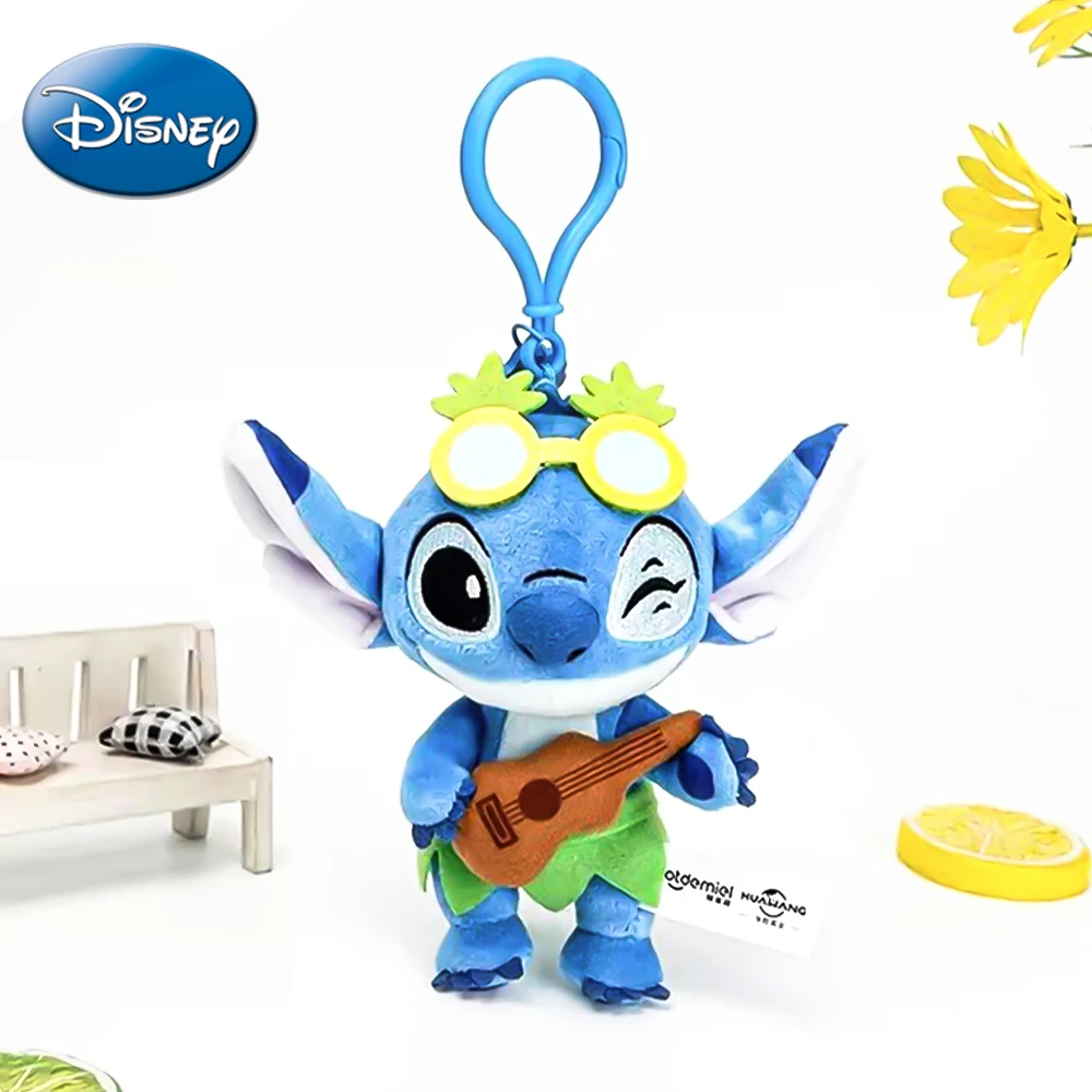 LLavero de caja ciega aleatoria suave de Disney Stitch, colgante bonito de la serie Hawaiana de piña para mochila escolar, teléfono, regalo bonito para seguidores, 1 ud.
