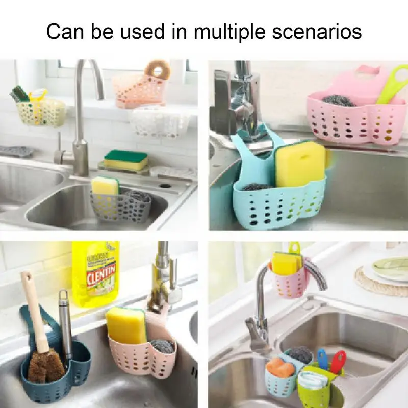 Kitchen Sink Strainer Basket Sponge Organizer Sink Strainer Basket With Drain Holes Drain Basket Drainer Rack Flexible Saddle