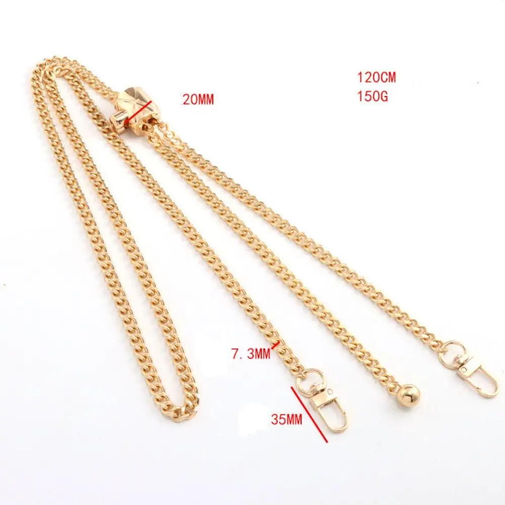 Metal Golden Balls Chain High Quality 1.2m Small Non-fading Adjustable Chain High-end Shoulder Strap Bag Accessories