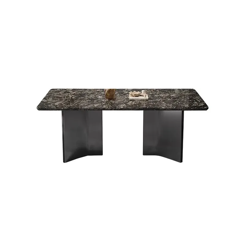 

Platinum diamond luxury stone dining table high sense marble household dining table light luxury