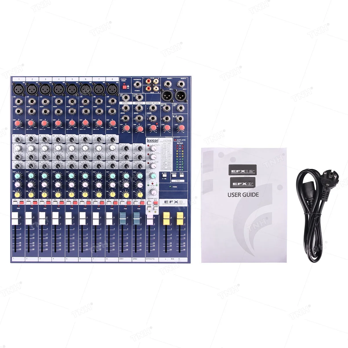 EFX8 8-Channel High Quality Audio Mixer with Microphone Amplifier DSP Effects 48v Phantom