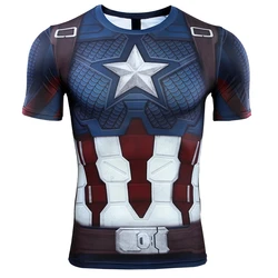 Unisex T-shirts Summer Casual SuperHero Captain America Cool Short Sleeve T Shirt for Streetwear Printed Boy Girl Kids Clothes