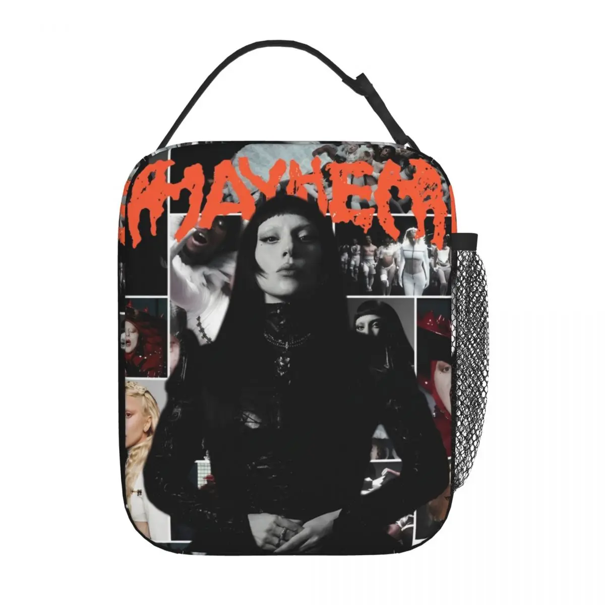 Lady Gaga Insulated Lunch Bag Cooler Bag Reusable Lunch Container Mayhem Album High Capacity Lunch Box Tote Food Bag Beach