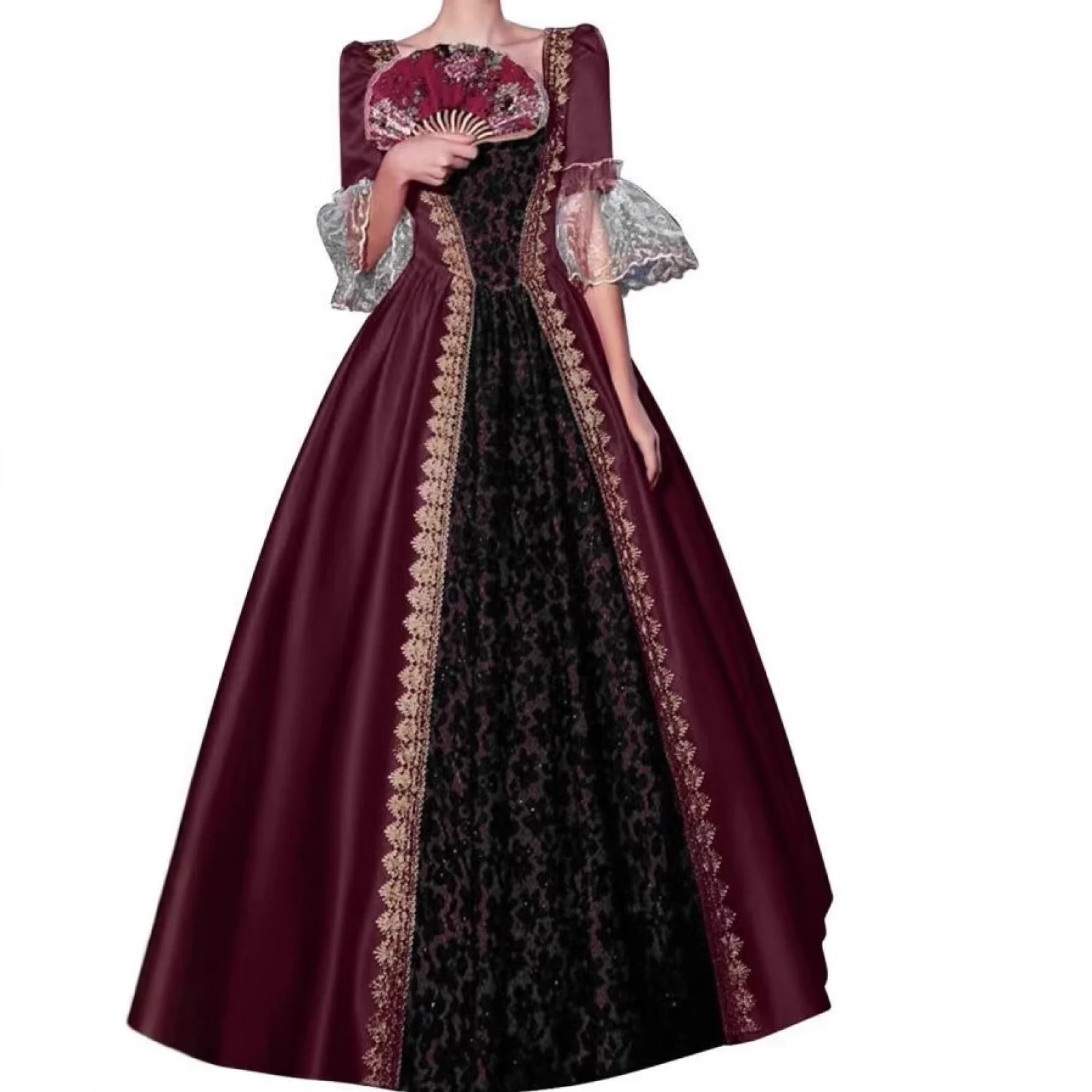 

Women Vintage Medieval Court Dress With Masquerade Costume Medieval Dress Gothic Gown Dress Halloween Edgy Gothic Party Outfit