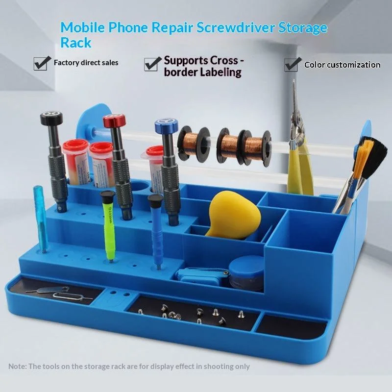Multi Functional, Mobile Phone Repair Tool, Plastic Storage Box, Component Accessory Desktop Box, Screwdriver Holder