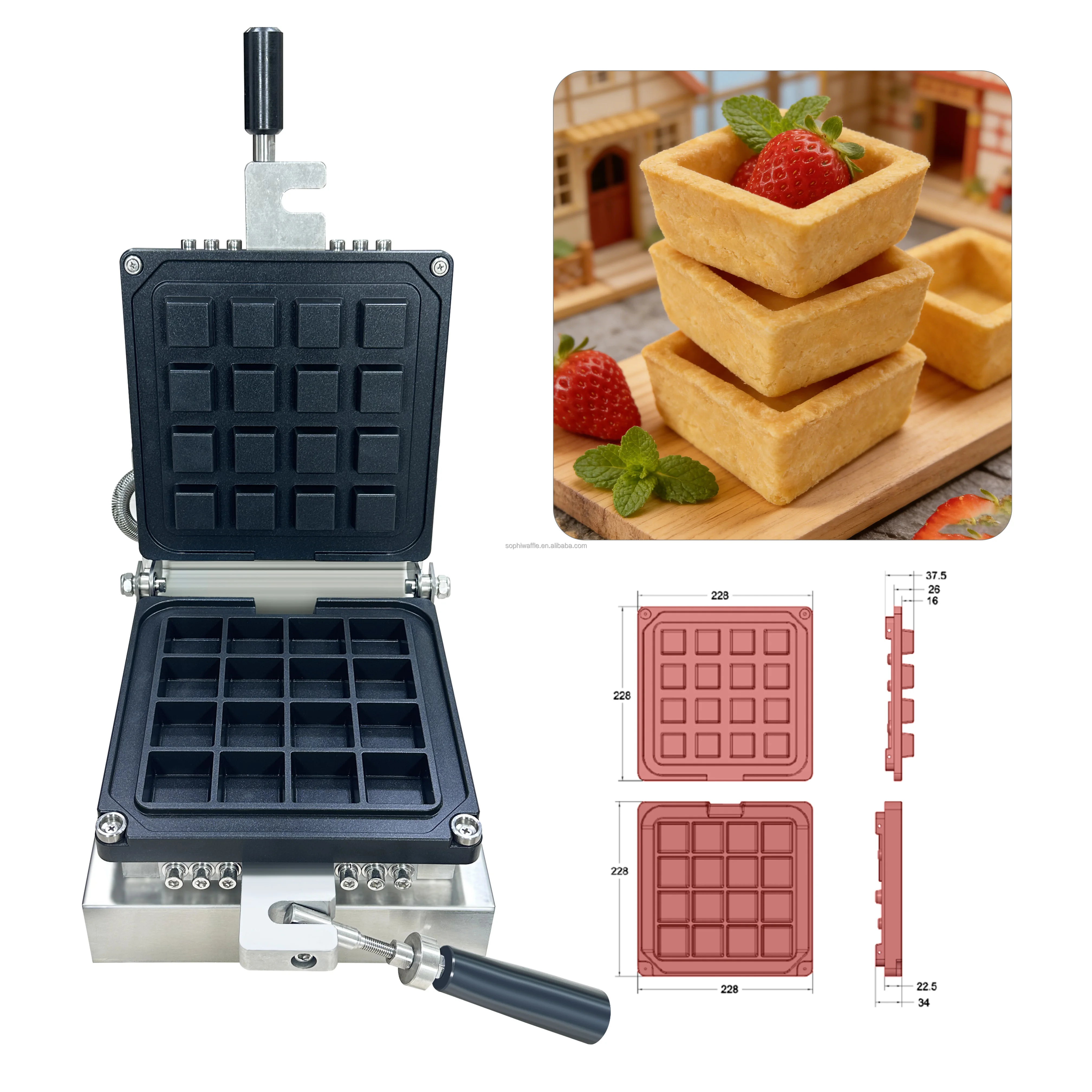 220v 1250w Commercial Tartlet Shell Tart Press Machine Mini Egg Tart Shell Machine With Ce
