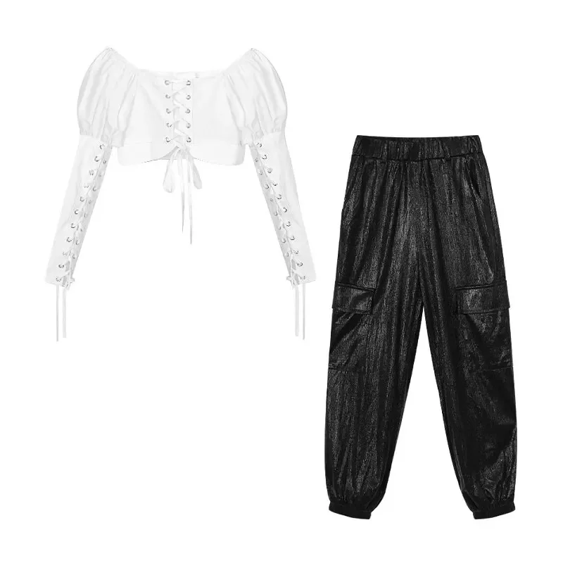 ZZL Cool Clothes for Children Children's Catwalk Suit Girls Jazz Dance Domineering K-POP Clothing Urban Dance Girl Clothes