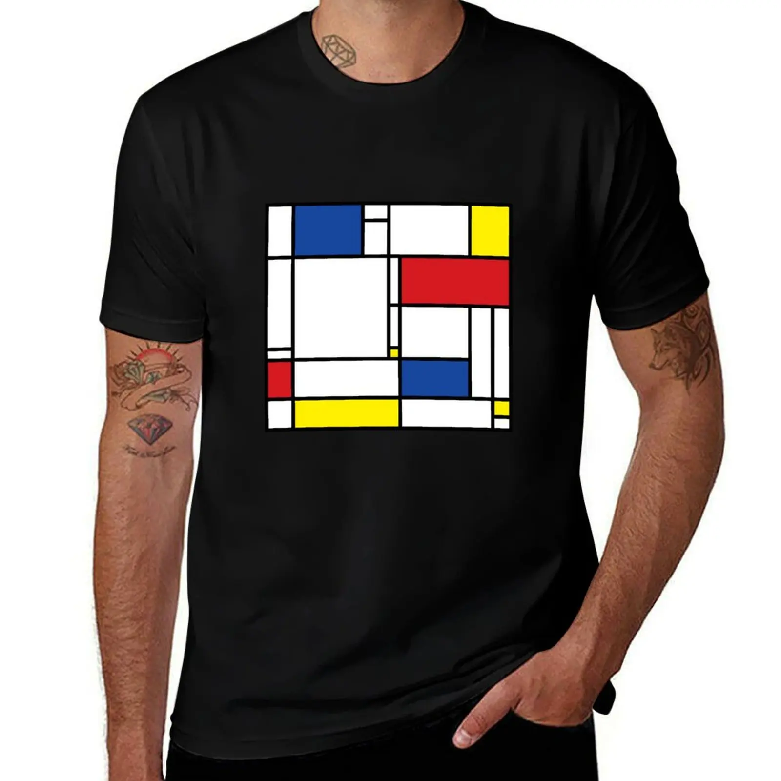 

Mondrian Minimalist De Stijl Modern Art I.I  fatfatin T-Shirt graphic t shirts graphic t shirt vintage mens graphic t-shirts