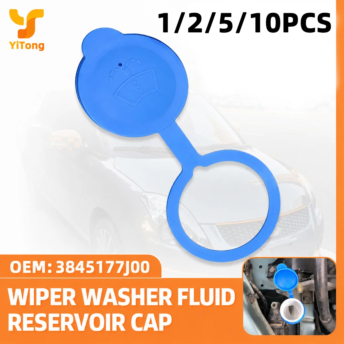Yitong 1/2/5/10PCS Windshield Washer Tank Reservoir Lid Leak Proof Fluid Bottle Cap 38451-77J00 Fit For Suzuki Swift MK1 MK2 SX4