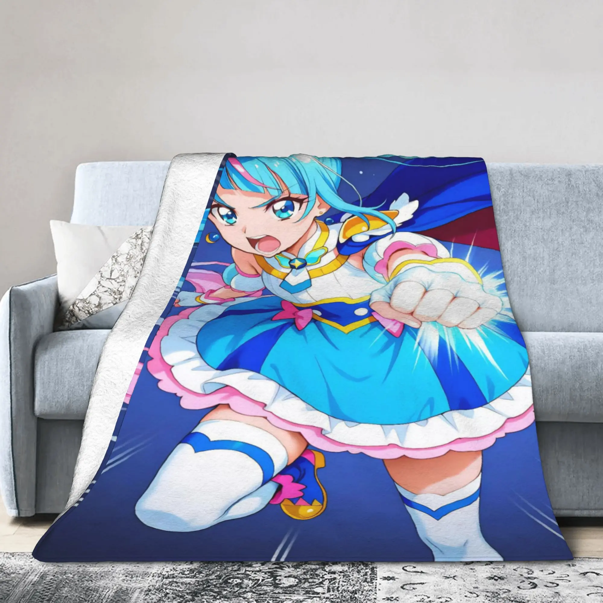 New Soaring Sky Pretty Cure Blankets Soft Flannel  Relax Throw Blankets Machine Washable