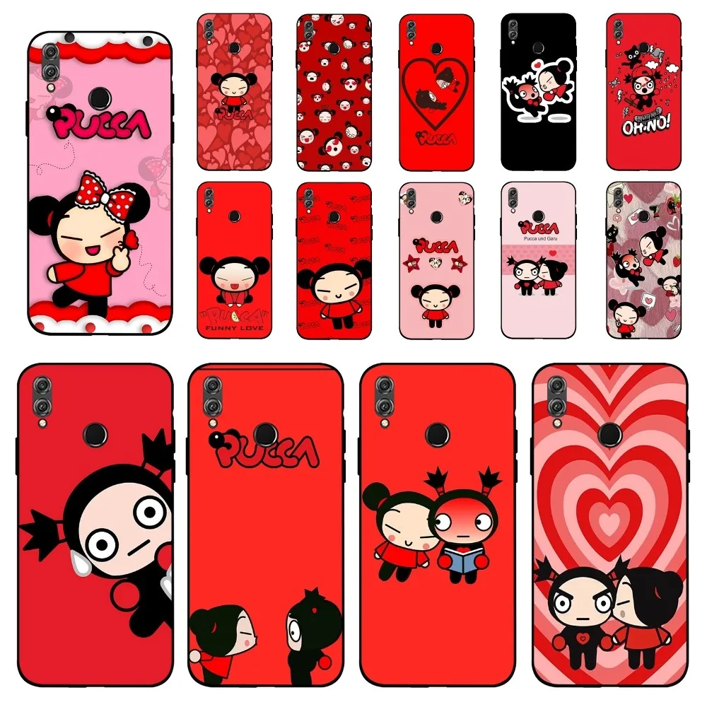 Cartoon P-Pucca G-Garu Phone Case For Huawei Honor 10 Lite 9 20 7A 9X 30 50 60 70 Pro Plus Soft Silicone Cover