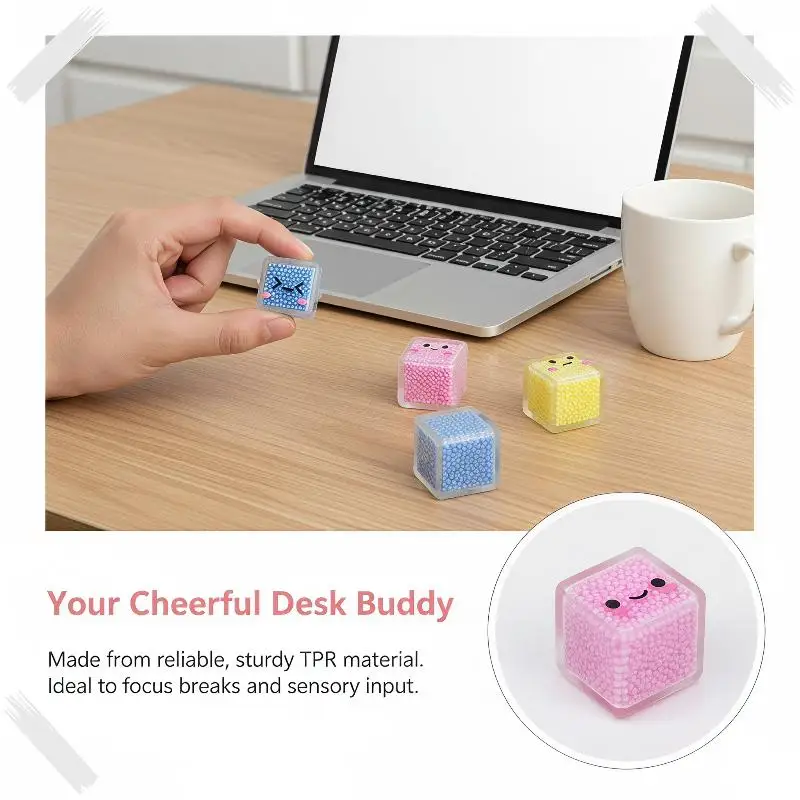 Soft TPR Slow Rising Square Fidget Toys Kawaii Cartoon Squeeze Toys Portable Stress Relief for Office Workers