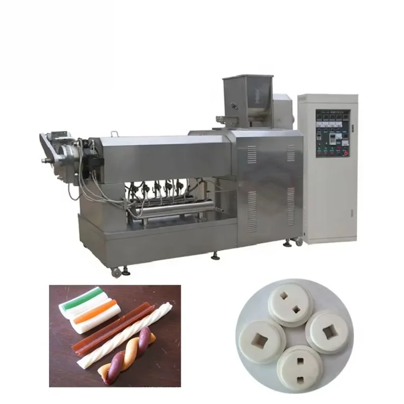 A New Automatic Pet Snack Production Line for Dog Chewing Stick Snack Food Manufacturing Machinery