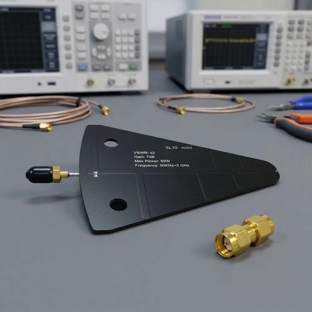 SL10mini Log Periodic-Antenna 50kHz-3GHz 7dBi Gain SMA-Male For 4G 5G-UWB RF Signal Testing Communication Systems Spare Parts