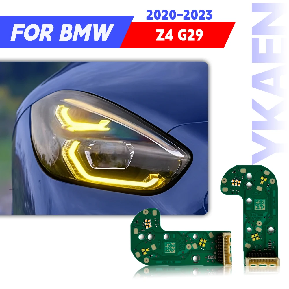 White Blue Amber Angel Eyes DRL Boards For 20-23 BMW Z4 G29 LED Headlight Daytime Running Light Turn signal Module 63119498496