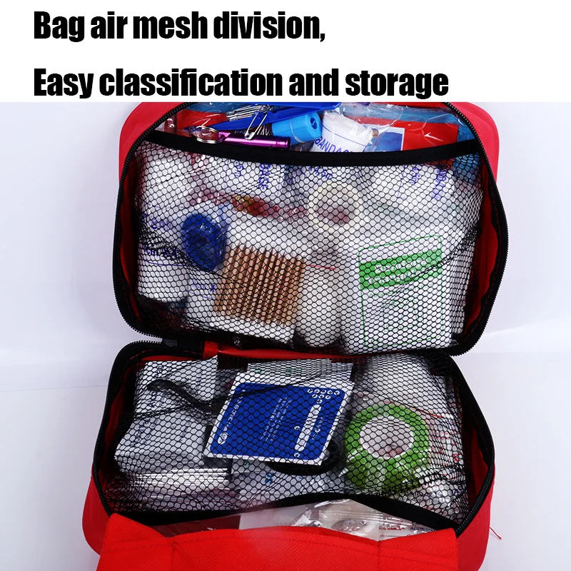 Comprehensive Easy To Carry First Aid Kit For Home & Outdoor Activities Essential Emergency Preparedness Supplies With Scissors