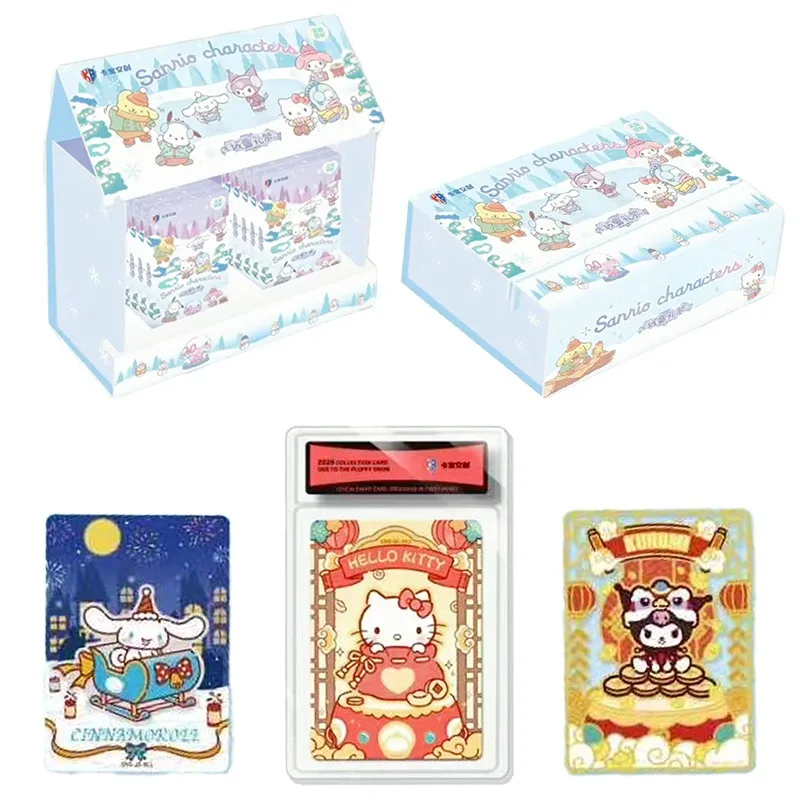 

Genuine Sanrio Hello Kitty Melody Kuroko Snow Celebration Series Anime Peripheral Polaroid Collection Card Toy Gift